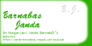 barnabas janda business card